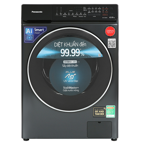 Máy giặt Panasonic Inverter giặt 10.5 kg - sấy tiện ích 2 kg NA-V105FR1BV