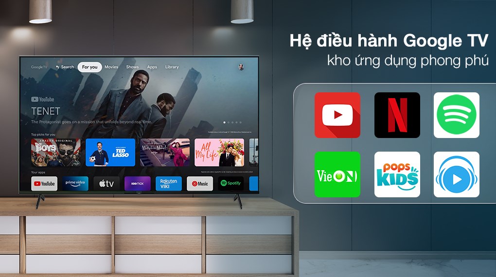 Hệ điều hành Google Tivi Sony 4K 50 inch KD-50X75K - Hệ điều hành