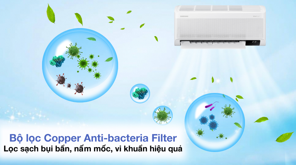 Máy lạnh Samsung Inverter 1 HP AR10CYHAAWKNSV - Khả năng lọc không khí Máy lạnh Samsung Inverter 1 HP AR10CYHAAWKNSV - Khả năng lọc không khí