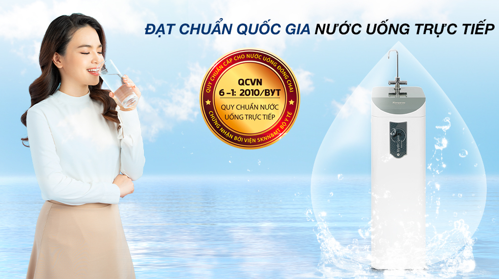 Máy lọc nước RO Hydrogen Kangaroo KG100HD2 8 lõi - Đạt chuẩn Quốc gia Máy lọc nước RO Hydrogen Kangaroo KG100HD2 8 lõi - Đạt chuẩn Quốc gia